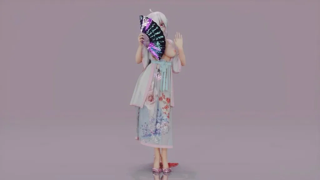 MMD50汉服巨乳少女弱音寄明月